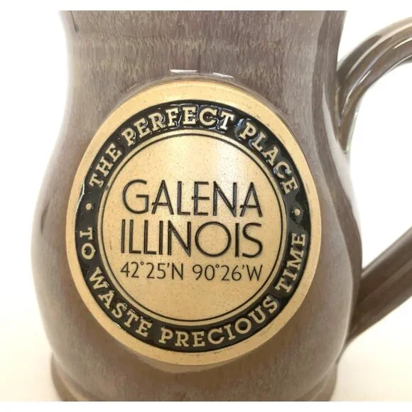 Deneen Pottery Mug Galena Illinois 2017 Handthrown The Perfect Place Coffee Tea - Picture 6 of 8